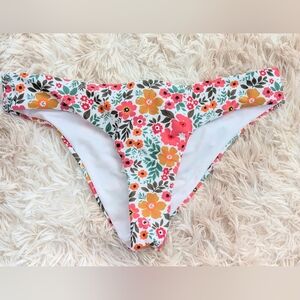 NWT, Cyn & Luca, Multicolored Floral, Ruched Butt Swim Bottom-Ladies JR Size XL